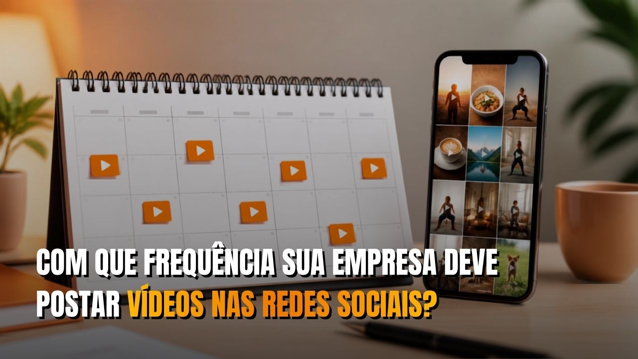 Calendário de frequência de postagem de vídeos nas redes sociais