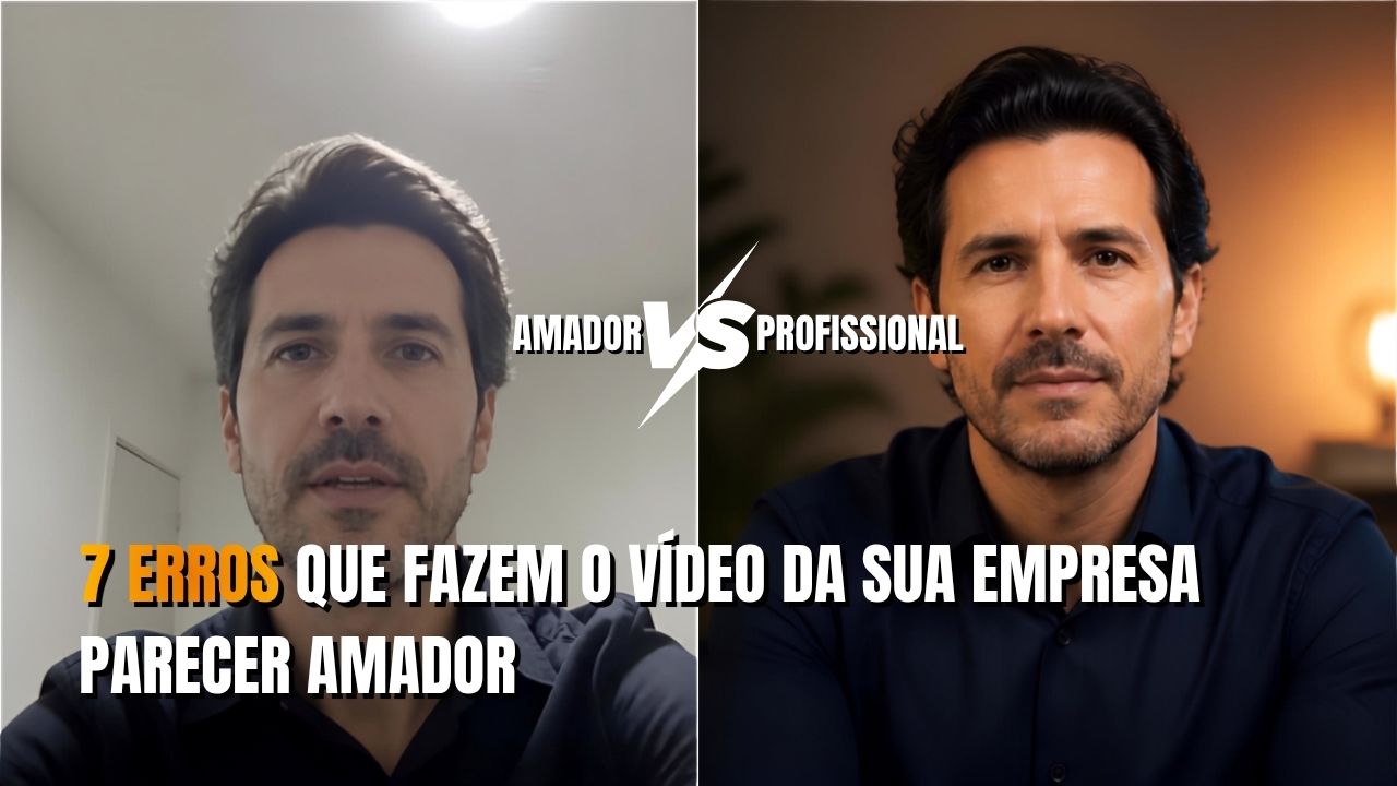 Comparação entre vídeo amador e vídeo profissional bem produzido