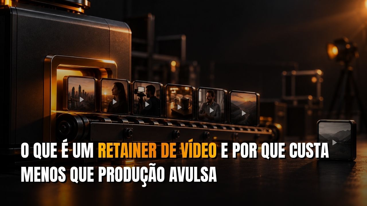 Modelo de retainer de vídeo com produção contínua de conteúdo